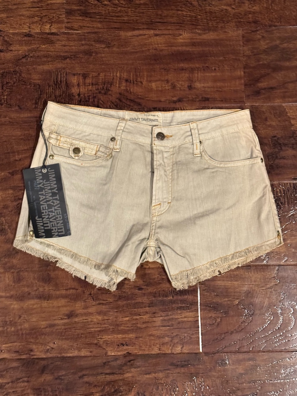 NWT Jimmy Taverniti "The Alex" Khaki Denim Shorts Size 27